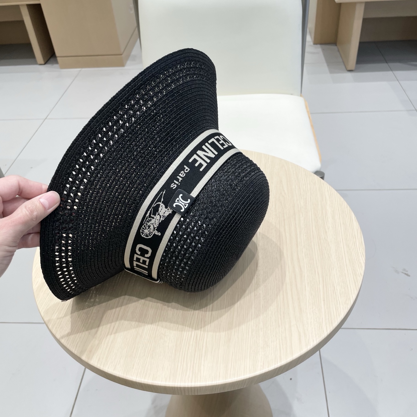 P137 Selenecelien’s new straw hat, round top hat, 57 cm - 图片 6