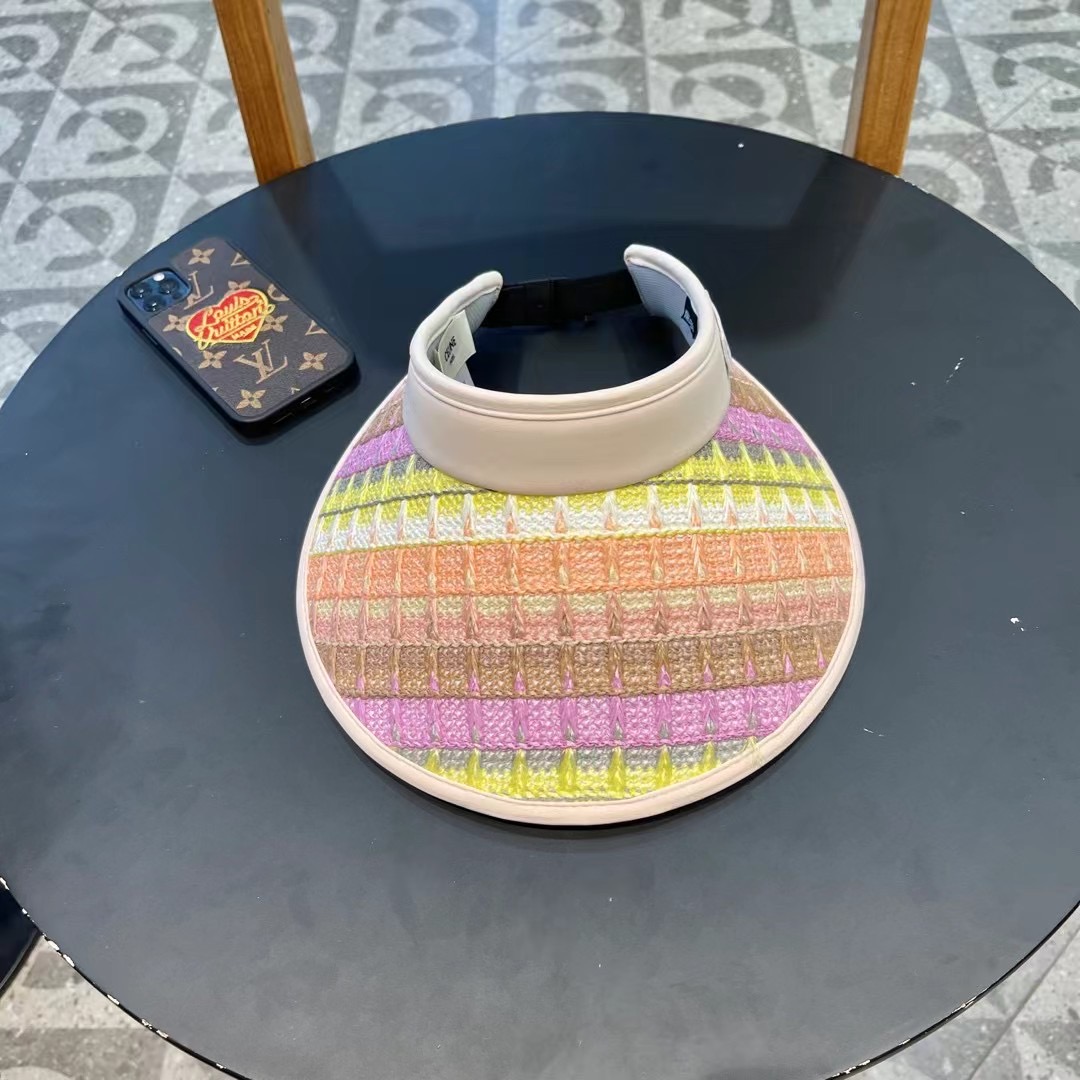  赛琳 Celine空顶uv防晒帽女夏季防紫外线大帽檐沙滩遮阳草帽骑车遮脸太阳帽子