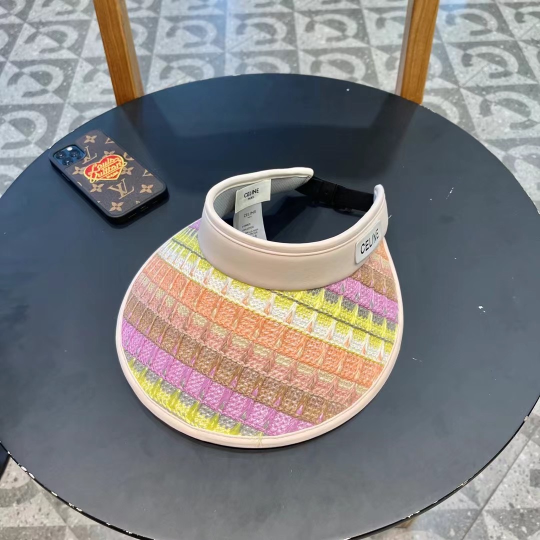  赛琳 Celine空顶uv防晒帽女夏季防紫外线大帽檐沙滩遮阳草帽骑车遮脸太阳帽子