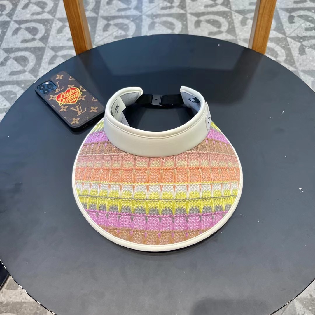  赛琳 Celine空顶uv防晒帽女夏季防紫外线大帽檐沙滩遮阳草帽骑车遮脸太阳帽子