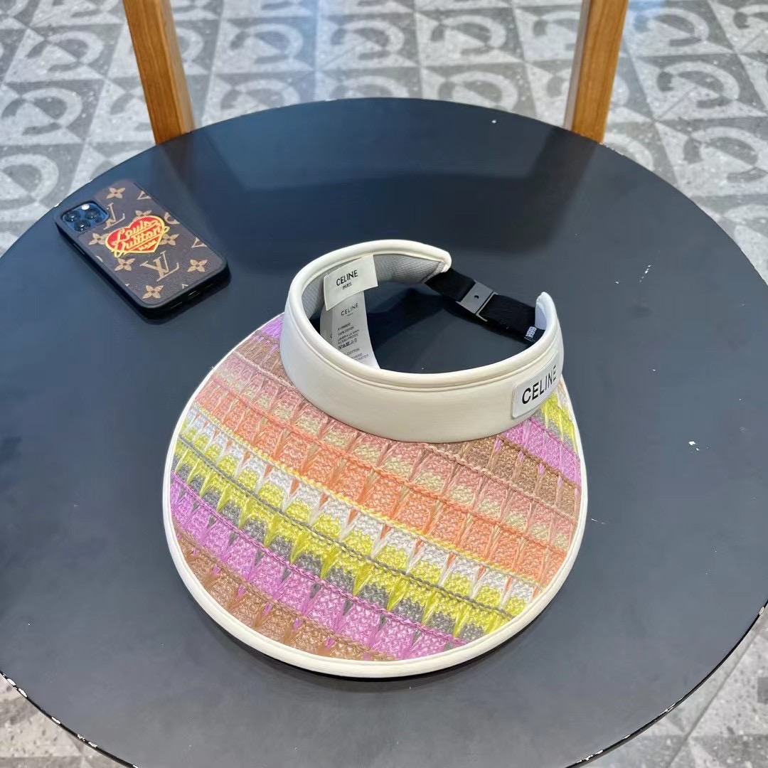  赛琳 Celine空顶uv防晒帽女夏季防紫外线大帽檐沙滩遮阳草帽骑车遮脸太阳帽子