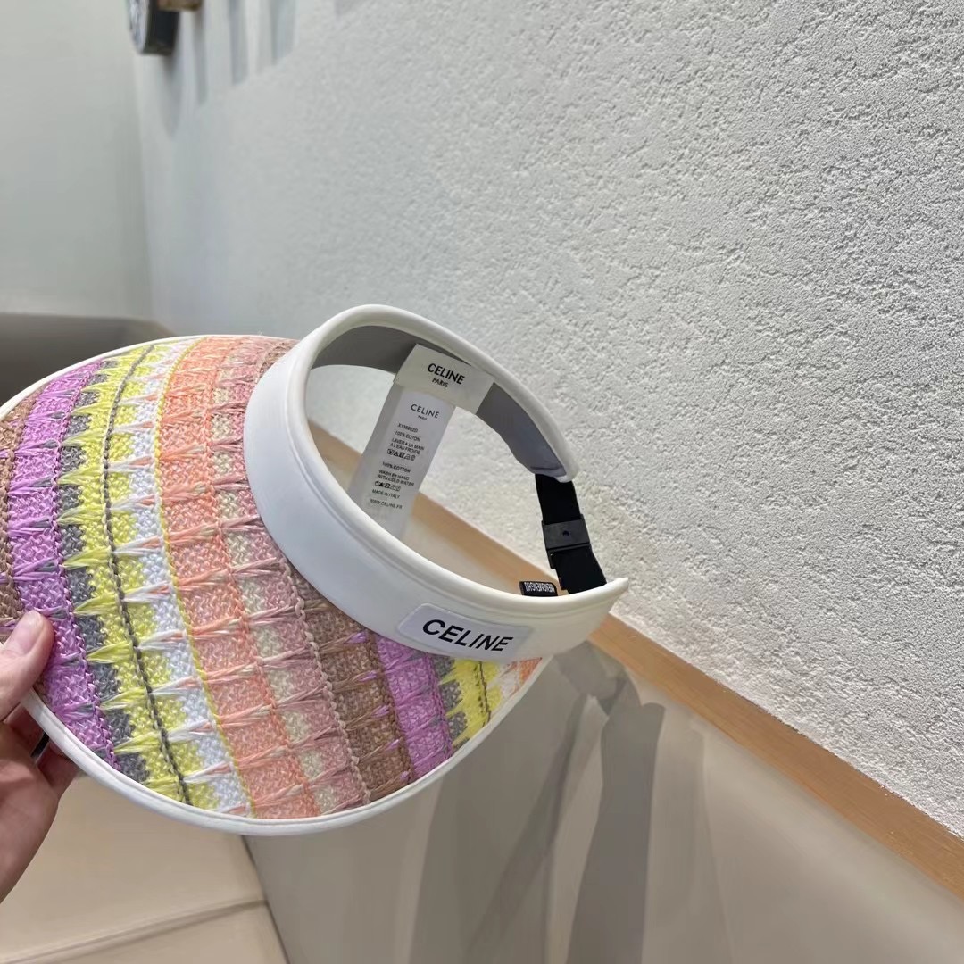  赛琳 Celine空顶uv防晒帽女夏季防紫外线大帽檐沙滩遮阳草帽骑车遮脸太阳帽子