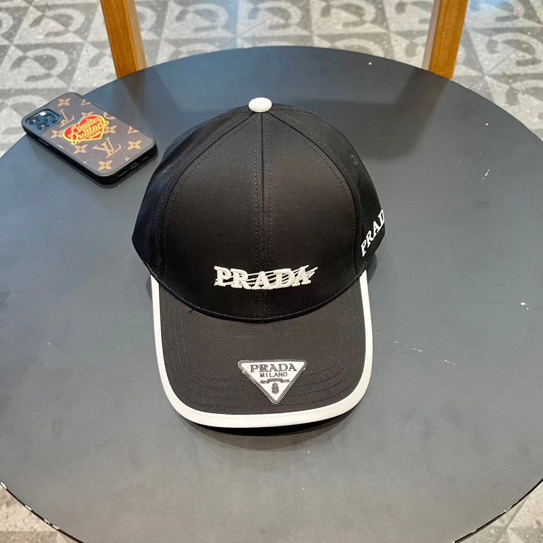  Prada普拉达 早春新款大牌款棒球帽，经典款男女通用