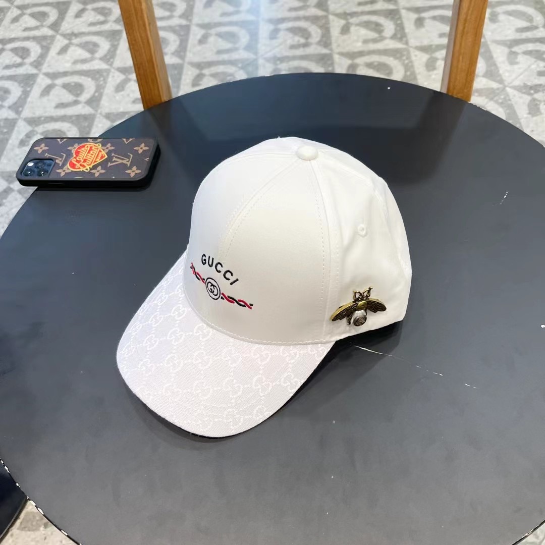   Gucci(古奇)新款原单棒球帽，Loved系列，11开模订制，重工刺绣，细节可媲美专柜，原版帆布料