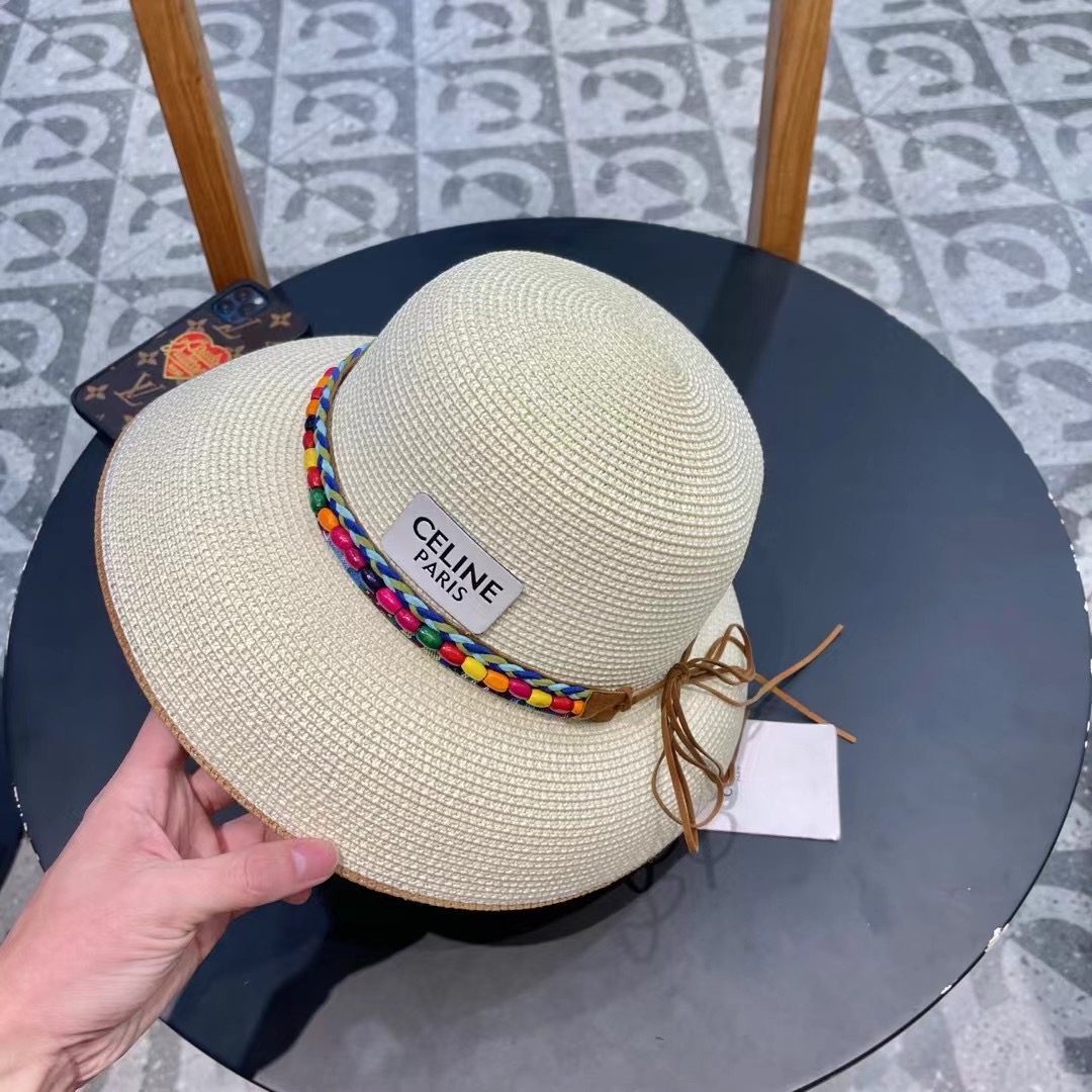 【赛琳】2026的新款草编遮阳草帽盆帽🤩沙滩风，简约大方，百搭单品～出街首选，新款帽型超美腻，新品上架