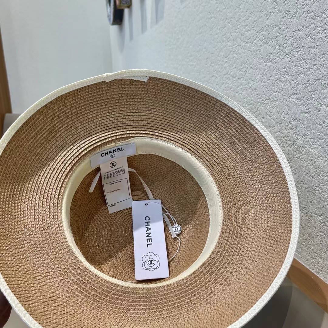 【CHANEL香奈儿】2024新款拼色盆帽草帽，出街必备超好搭配，赶紧入手！
