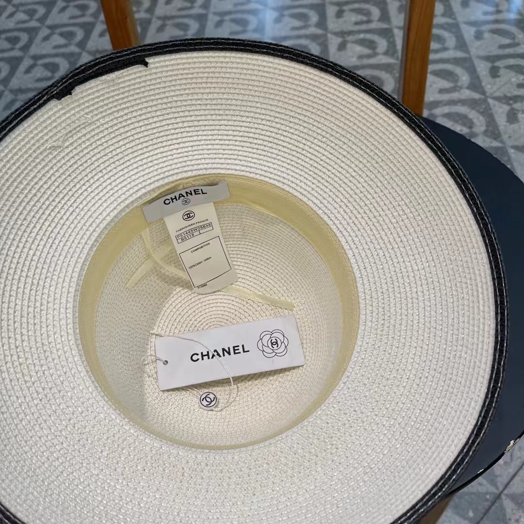 【CHANEL香奈儿】2024新款拼色盆帽草帽，出街必备超好搭配，赶紧入手！