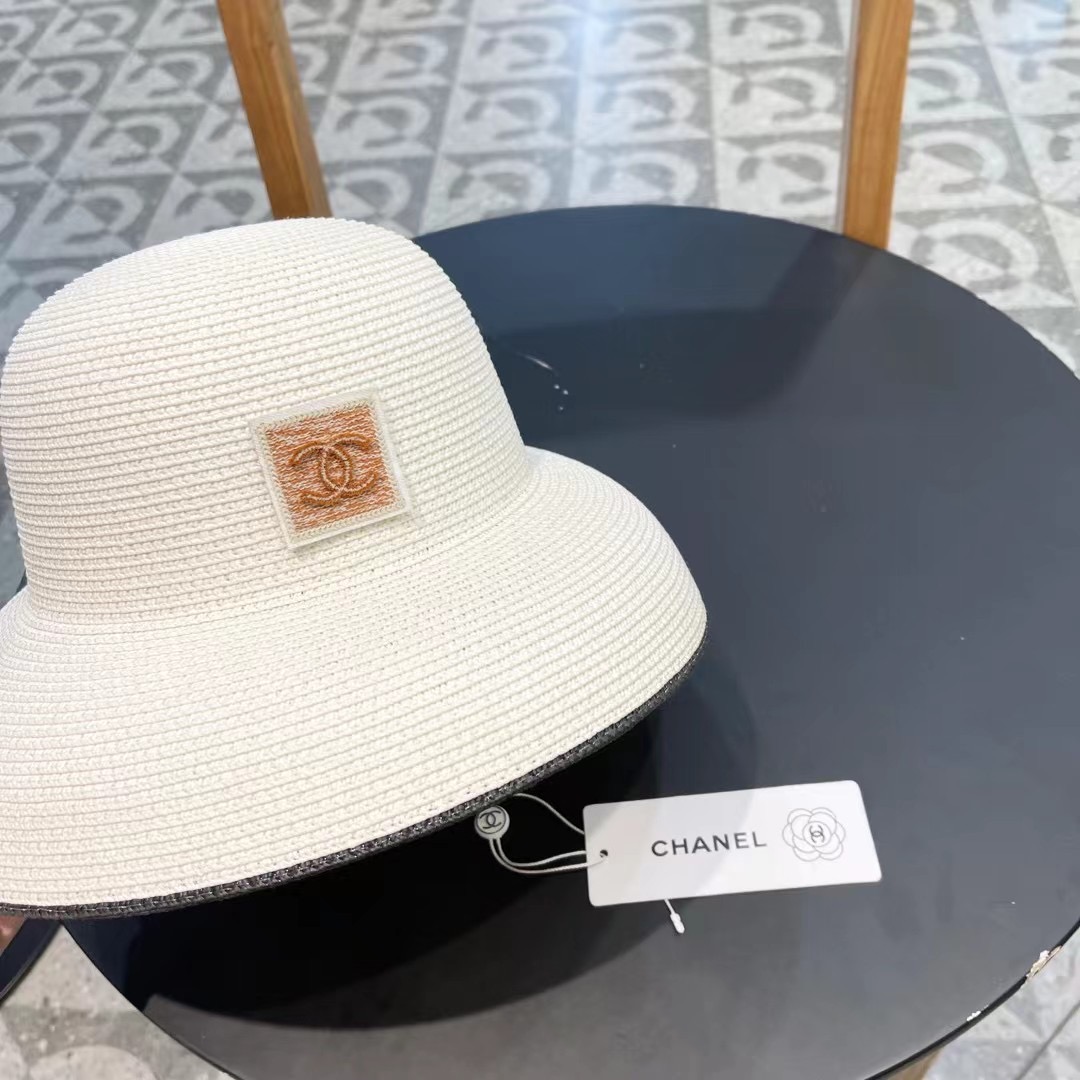 【CHANEL香奈儿】2024新款拼色盆帽草帽，出街必备超好搭配，赶紧入手！