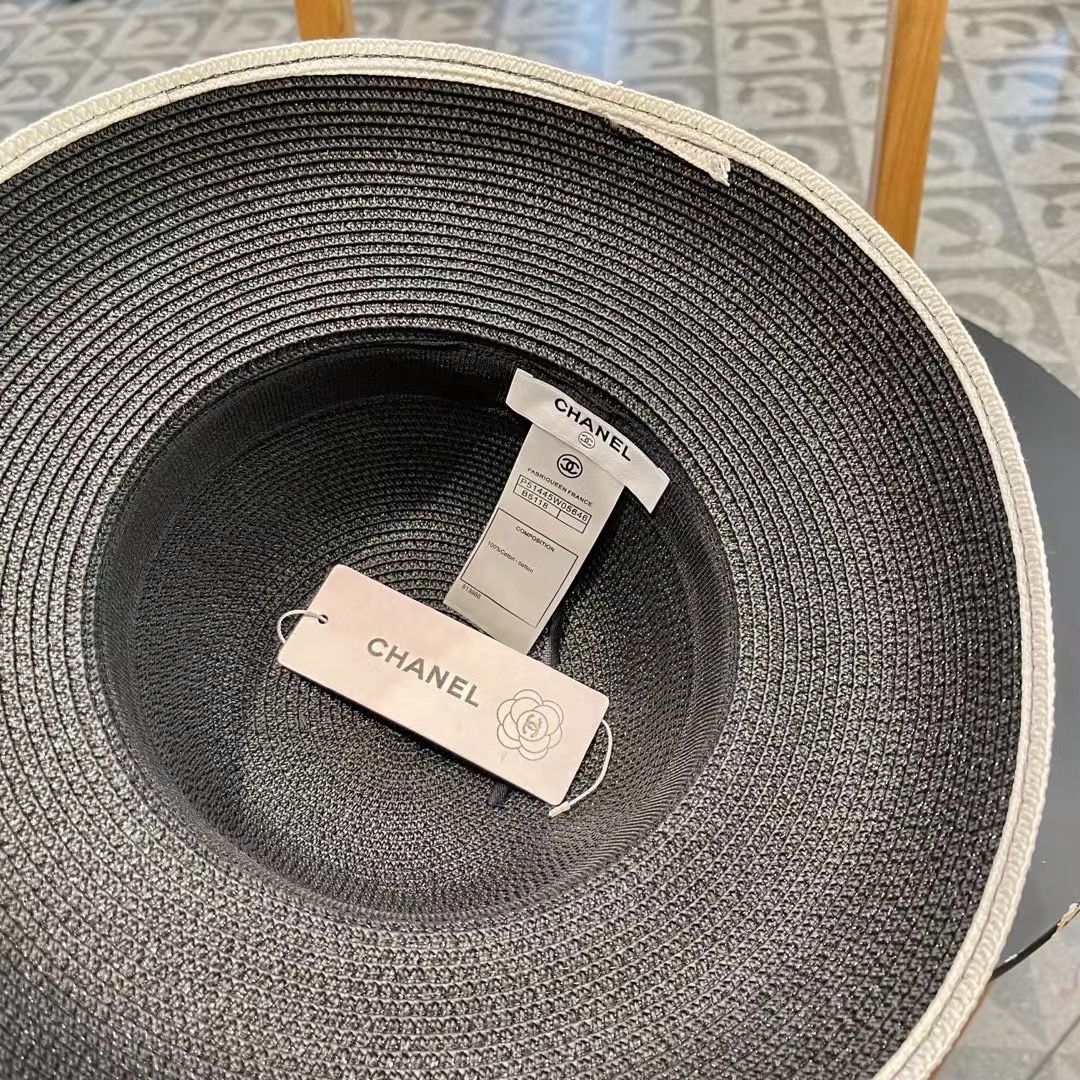 【CHANEL香奈儿】2024新款拼色盆帽草帽，出街必备超好搭配，赶紧入手！