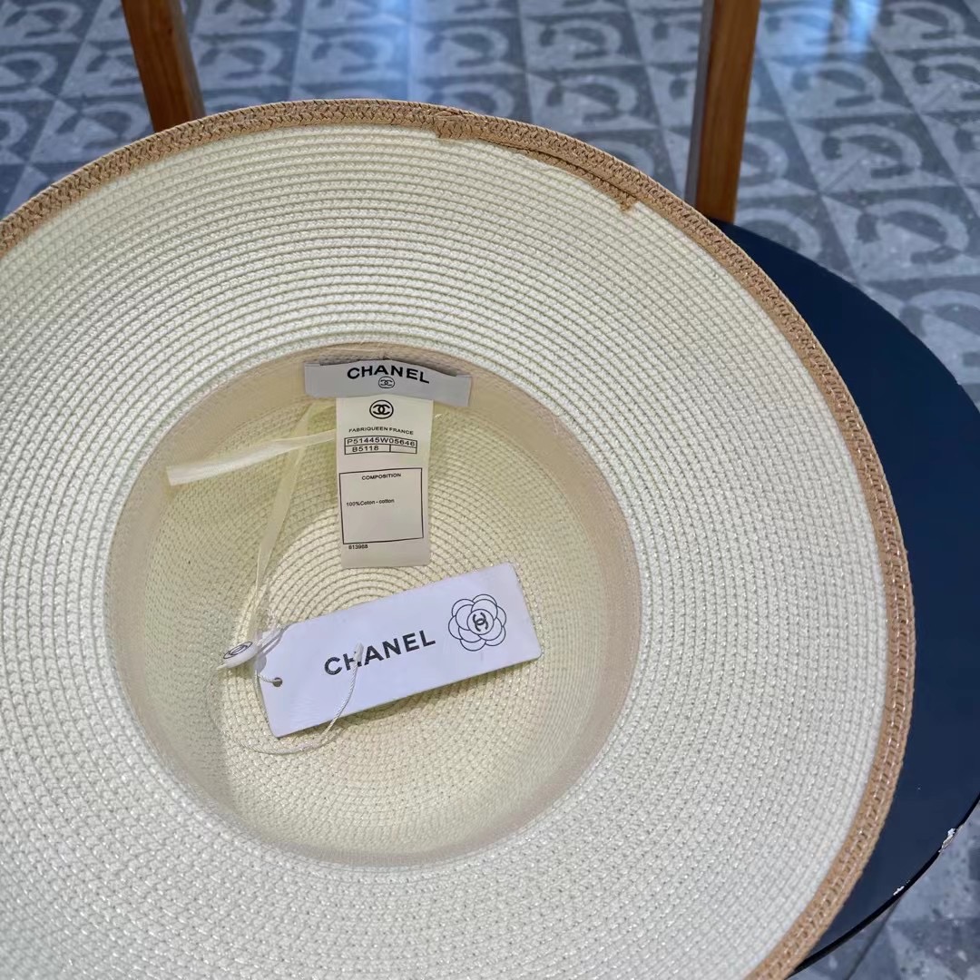【CHANEL香奈儿】2024新款拼色盆帽草帽，出街必备超好搭配，赶紧入手！