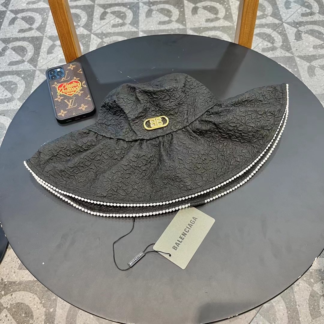 P126 BALENCIAGA Parisian 2024 new fisherman hat, tarp hat, simple leisure 100 centimetres, headline 57 cm - 图片 9