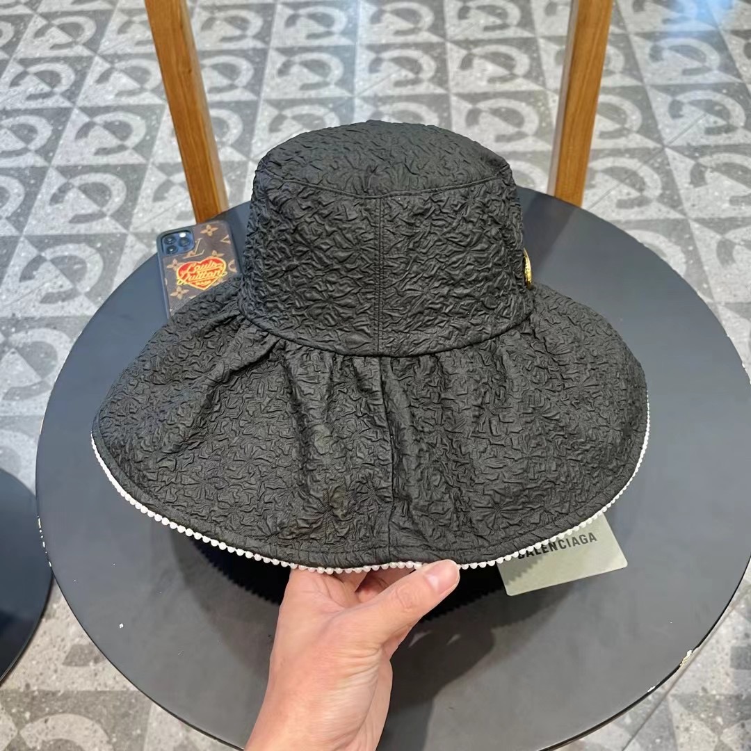 P126 BALENCIAGA Parisian 2024 new fisherman hat, tarp hat, simple leisure 100 centimetres, headline 57 cm - 图片 2