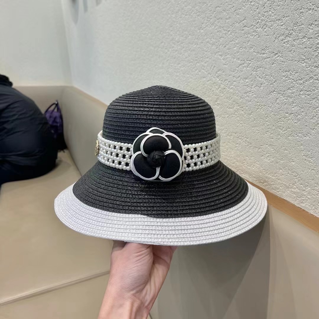【CHANEL香奈儿】2026新款小香风草编度假风盆帽草帽，大牌风～出街旅行单品