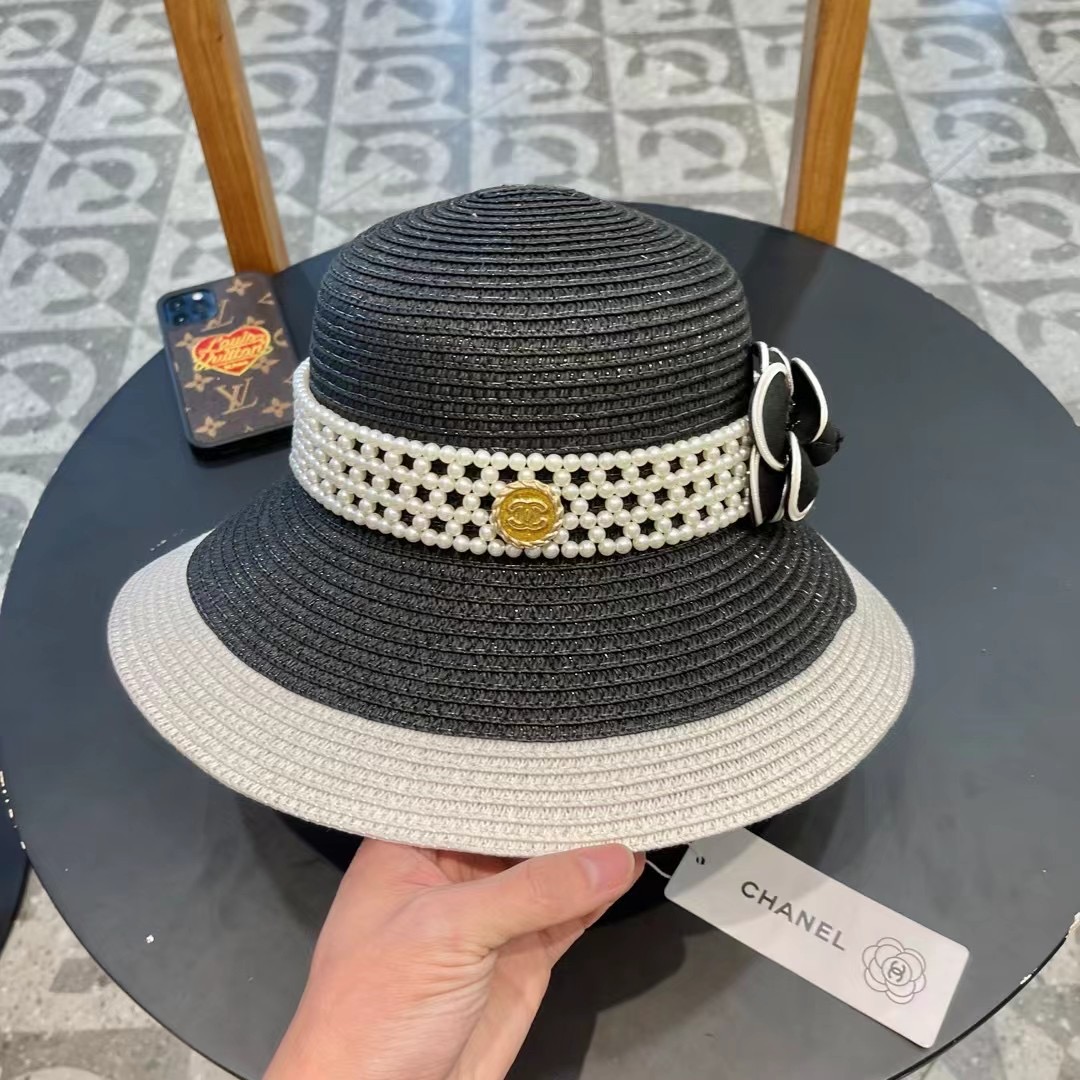 【CHANEL香奈儿】2026新款小香风草编度假风盆帽草帽，大牌风～出街旅行单品