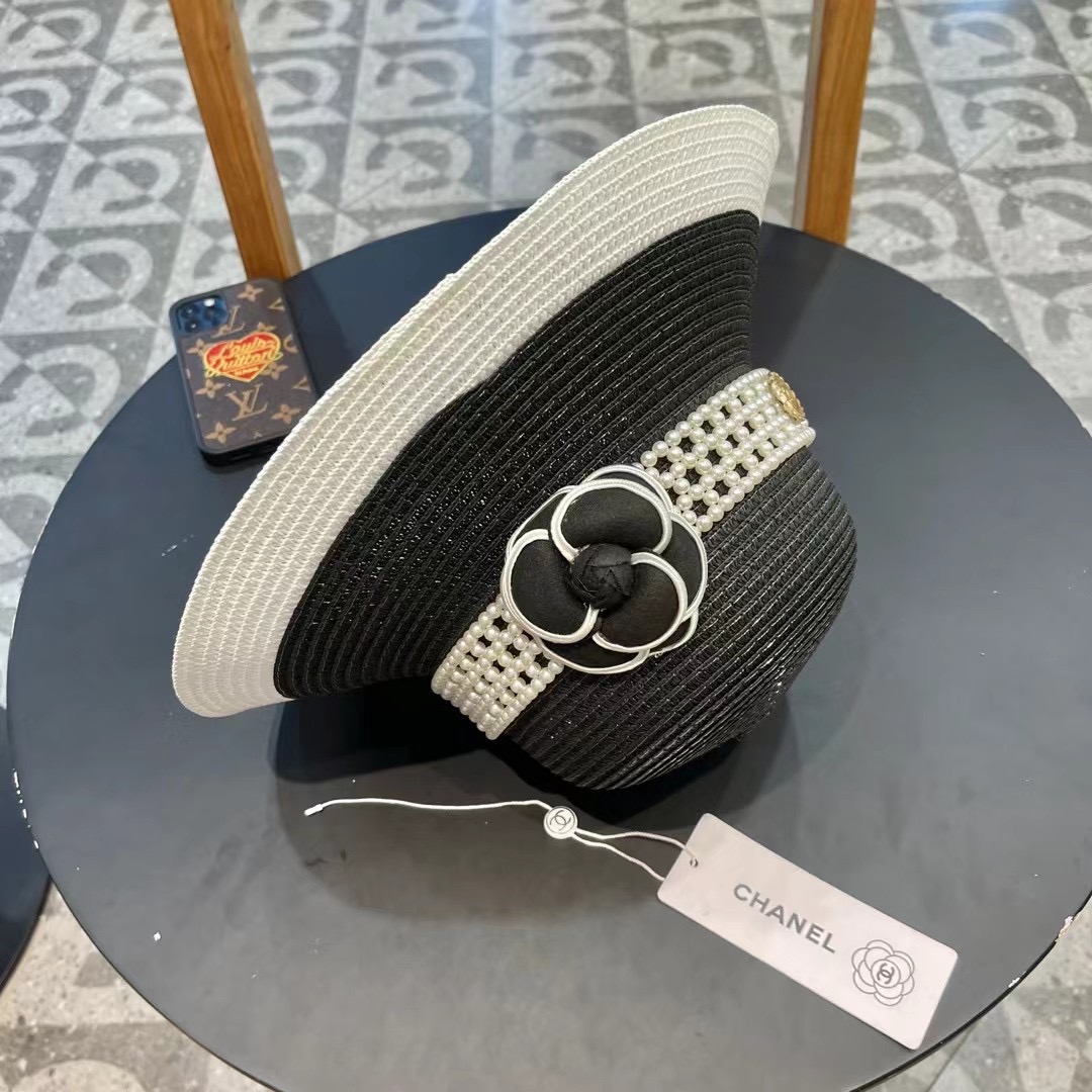 【CHANEL香奈儿】2026新款小香风草编度假风盆帽草帽，大牌风～出街旅行单品