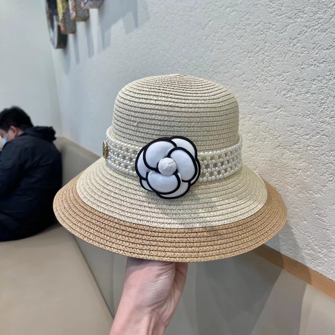 【CHANEL香奈儿】2026新款小香风草编度假风盆帽草帽，大牌风～出街旅行单品