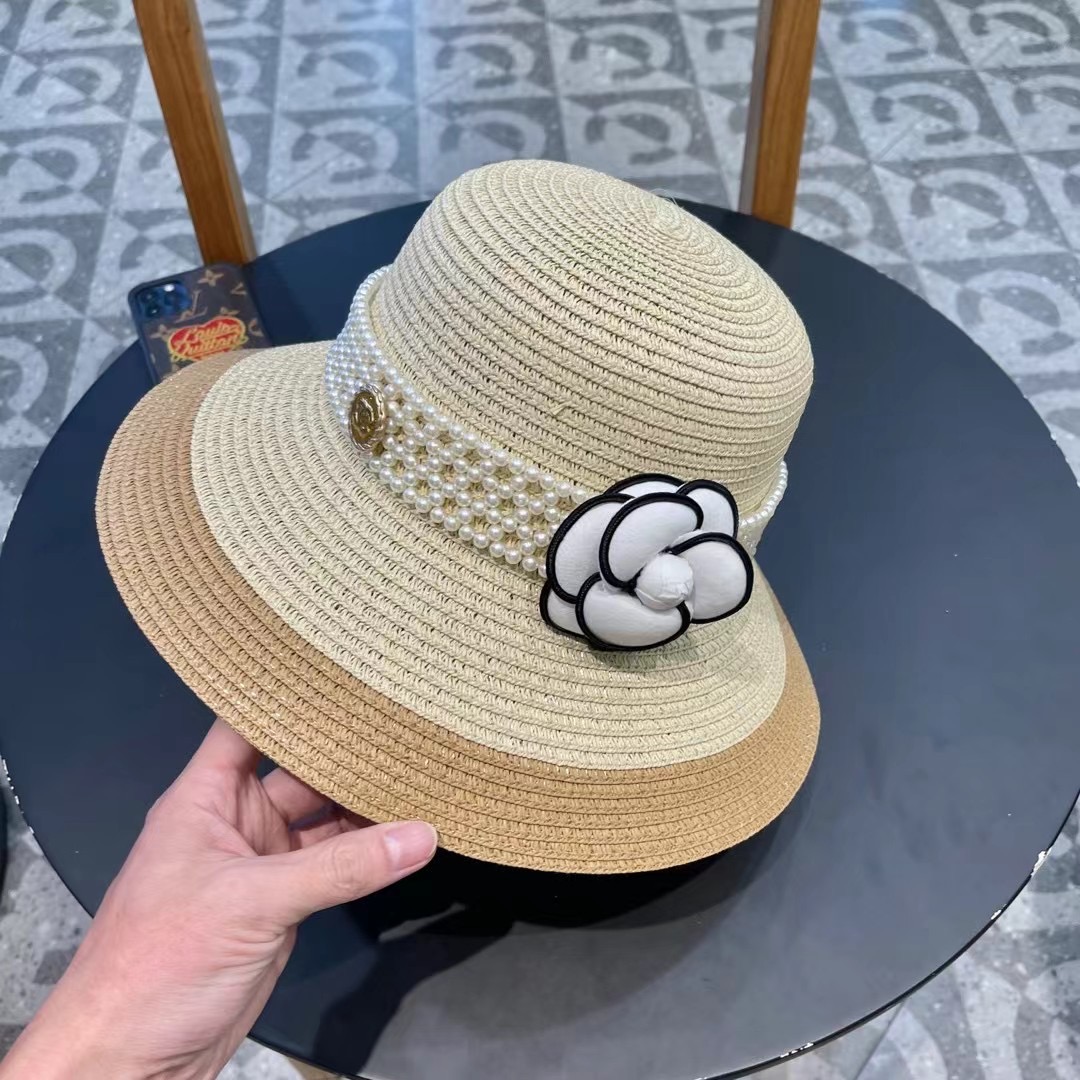 【CHANEL香奈儿】2026新款小香风草编度假风盆帽草帽，大牌风～出街旅行单品
