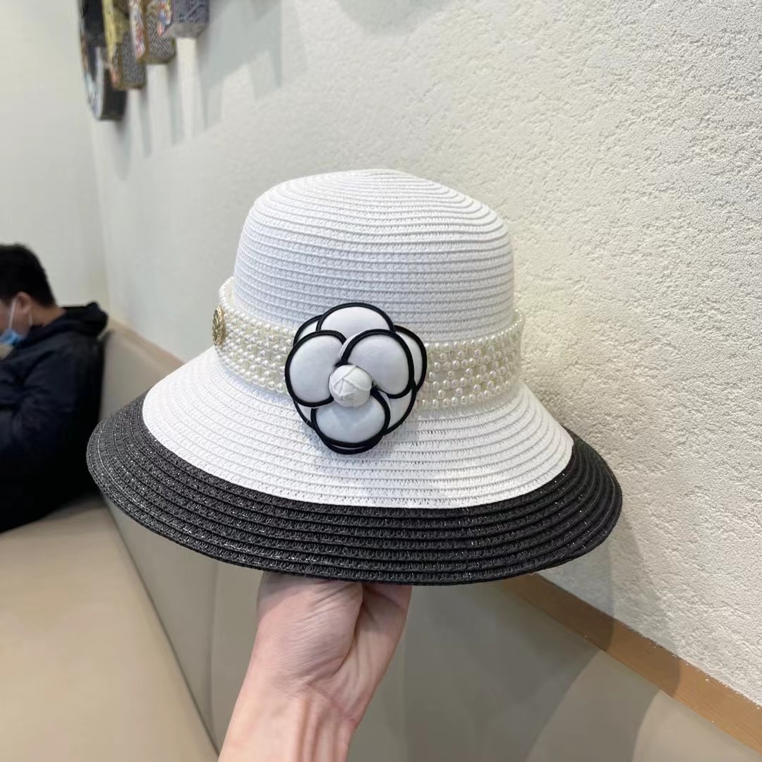 【CHANEL香奈儿】2026新款小香风草编度假风盆帽草帽，大牌风～出街旅行单品