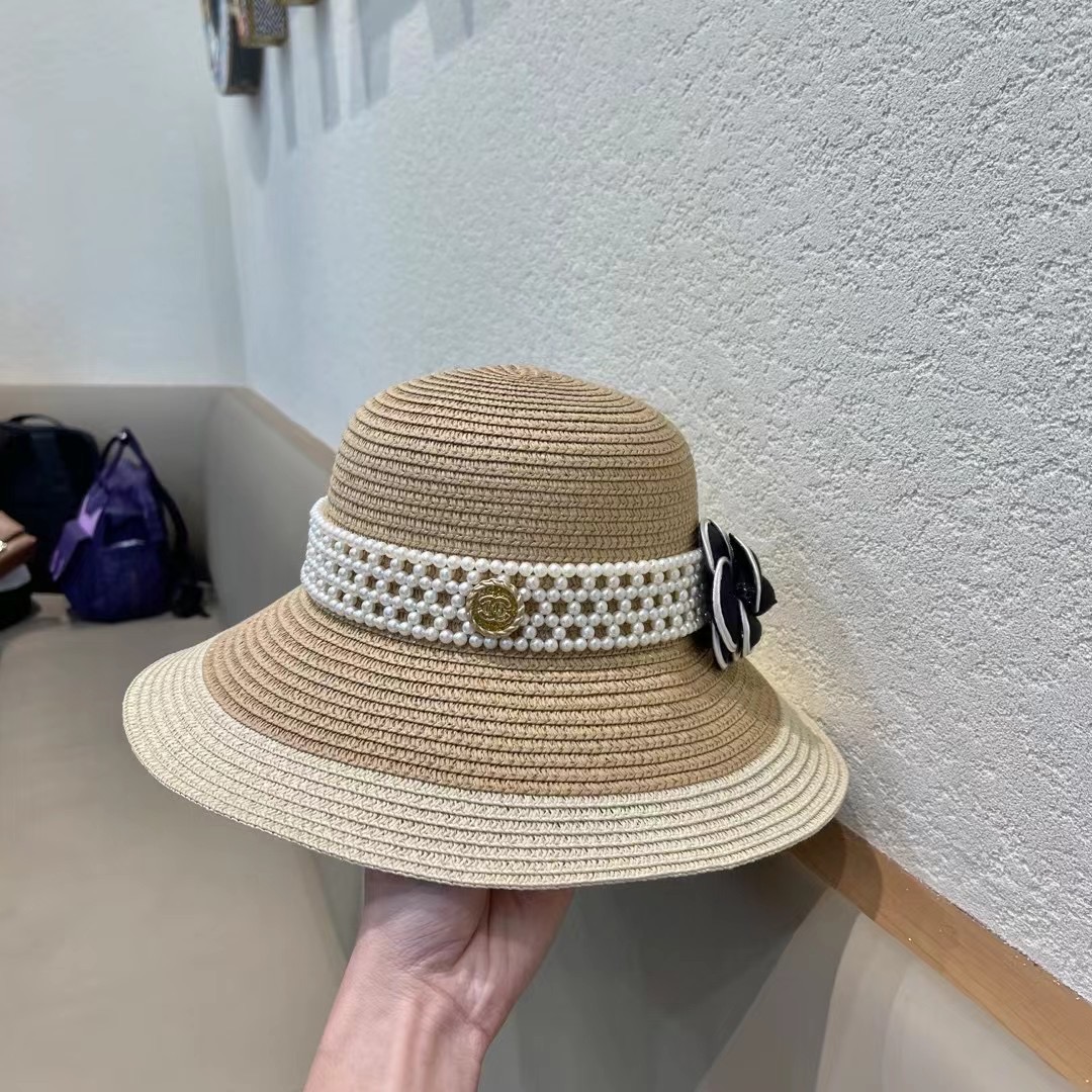 【CHANEL香奈儿】2026新款小香风草编度假风盆帽草帽，大牌风～出街旅行单品