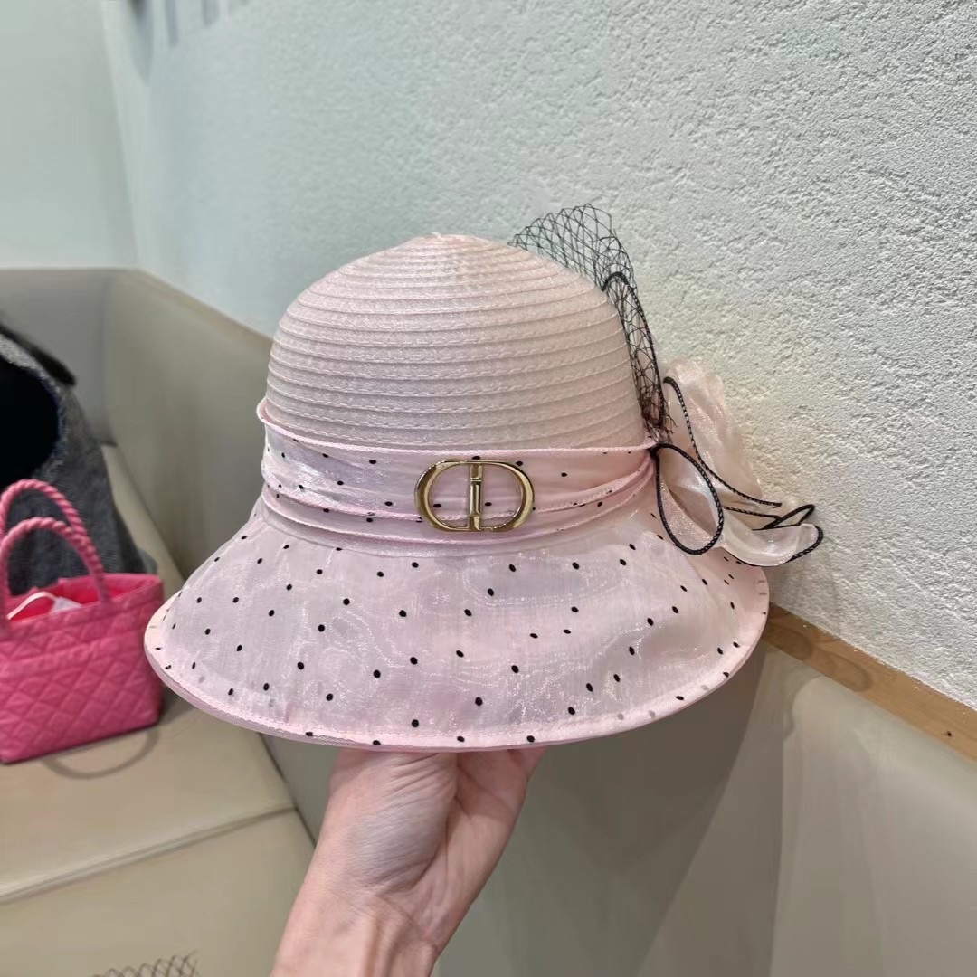 Dior 韩版遮脸时尚太阳帽女夏大花户外折叠防紫外线遮阳帽出游百搭大沿