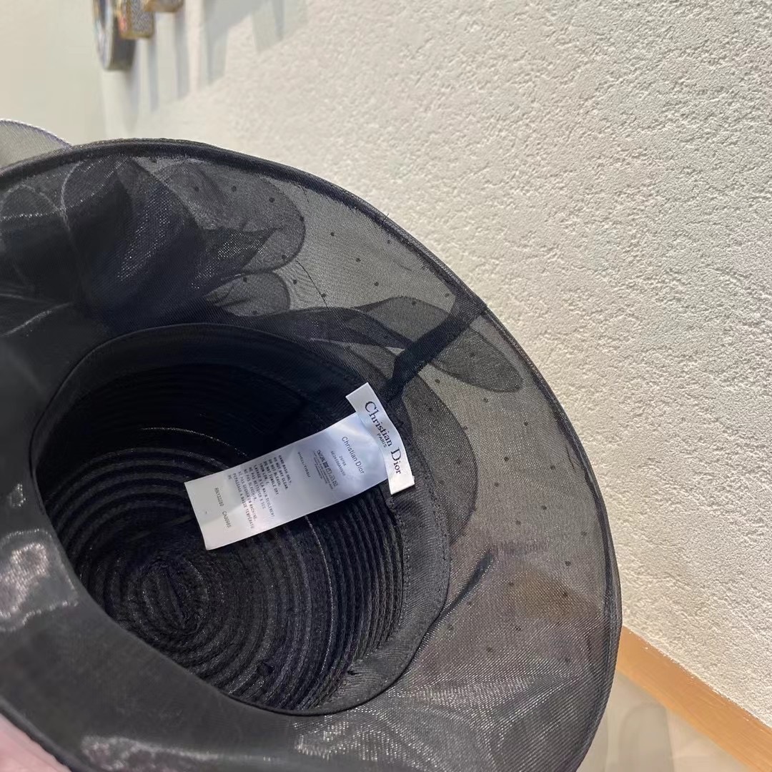 Dior 韩版遮脸时尚太阳帽女夏大花户外折叠防紫外线遮阳帽出游百搭大沿