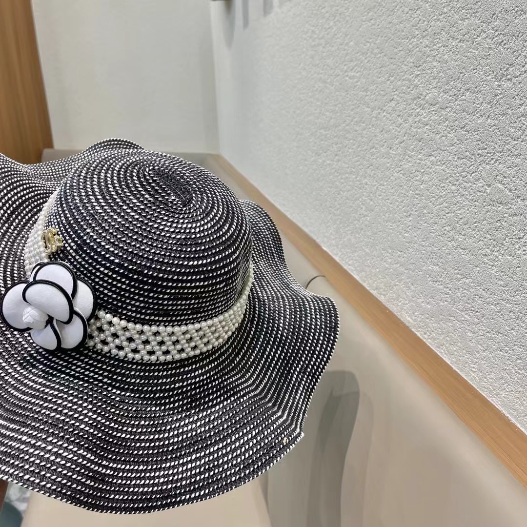 【CHANEL香奈儿】2026新款小香风草编度假风盆帽草帽，大牌风～出街旅行单品