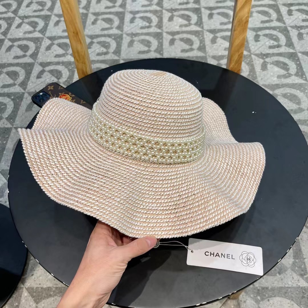【CHANEL香奈儿】2026新款小香风草编度假风盆帽草帽，大牌风～出街旅行单品
