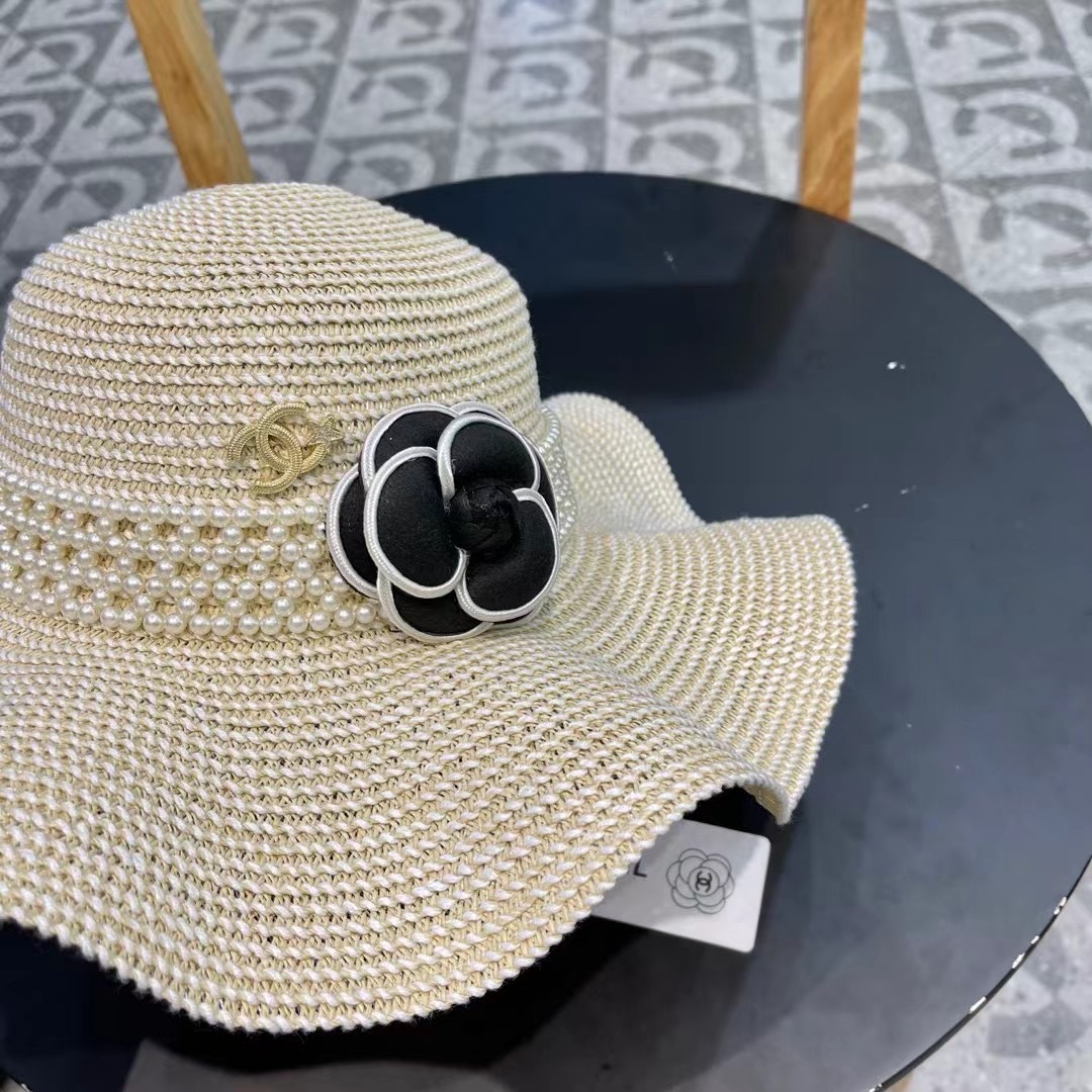 【CHANEL香奈儿】2026新款小香风草编度假风盆帽草帽，大牌风～出街旅行单品