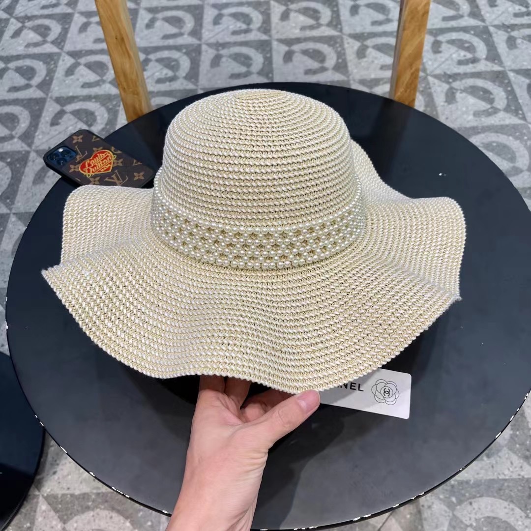 【CHANEL香奈儿】2026新款小香风草编度假风盆帽草帽，大牌风～出街旅行单品
