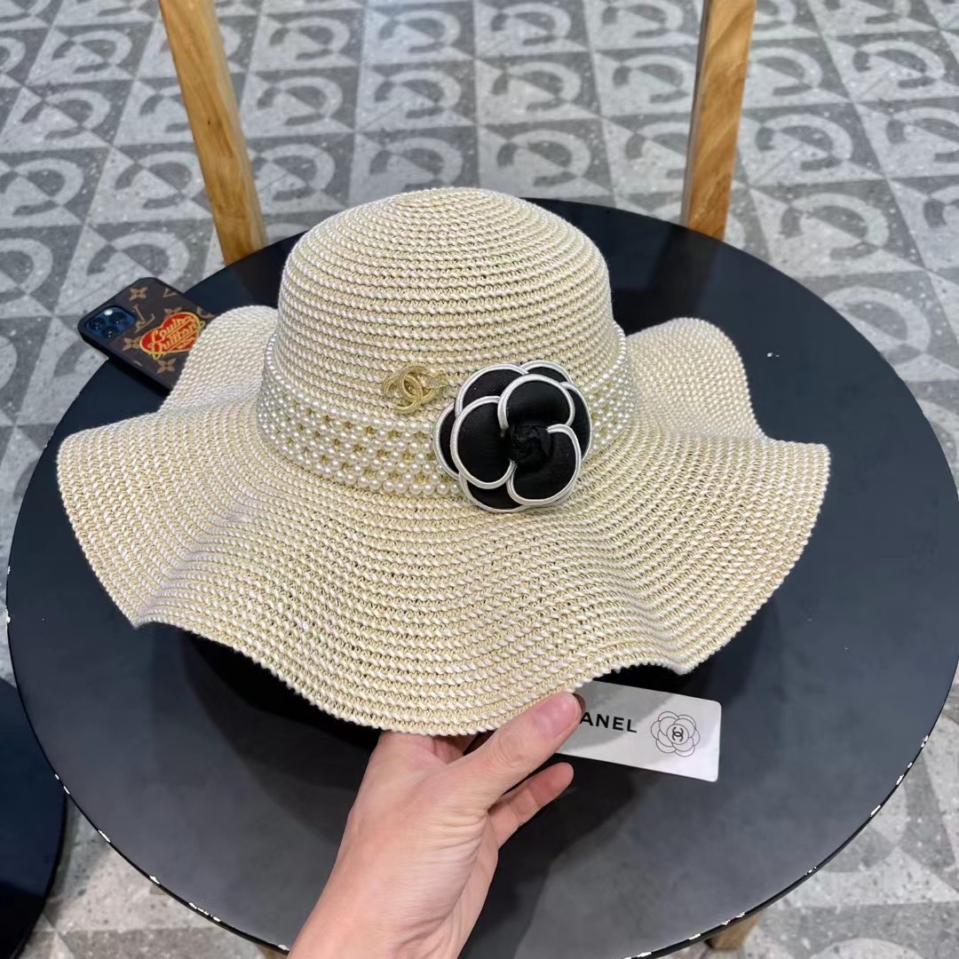 【CHANEL香奈儿】2026新款小香风草编度假风盆帽草帽，大牌风～出街旅行单品