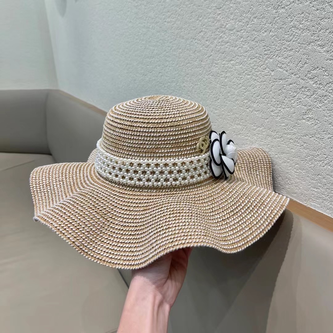 【CHANEL香奈儿】2026新款小香风草编度假风盆帽草帽，大牌风～出街旅行单品
