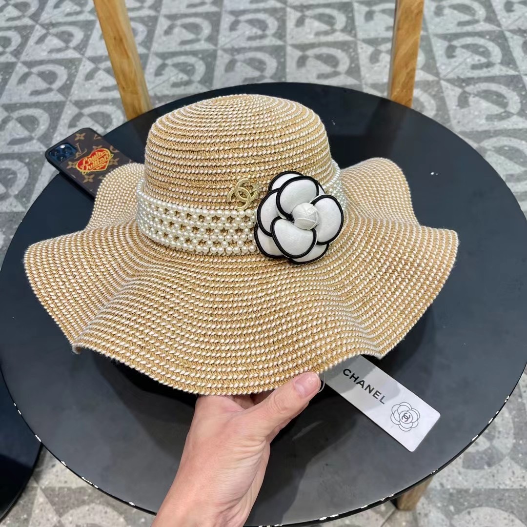 【CHANEL香奈儿】2026新款小香风草编度假风盆帽草帽，大牌风～出街旅行单品