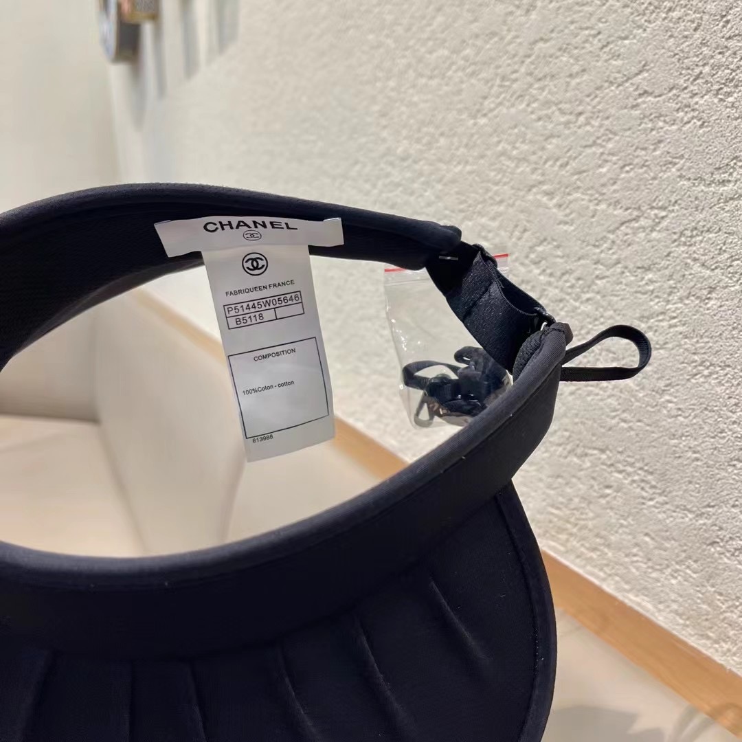   Chanel防晒帽女夏季大帽檐遮脸防紫外线空顶帽百搭显脸小海边遮阳太阳帽