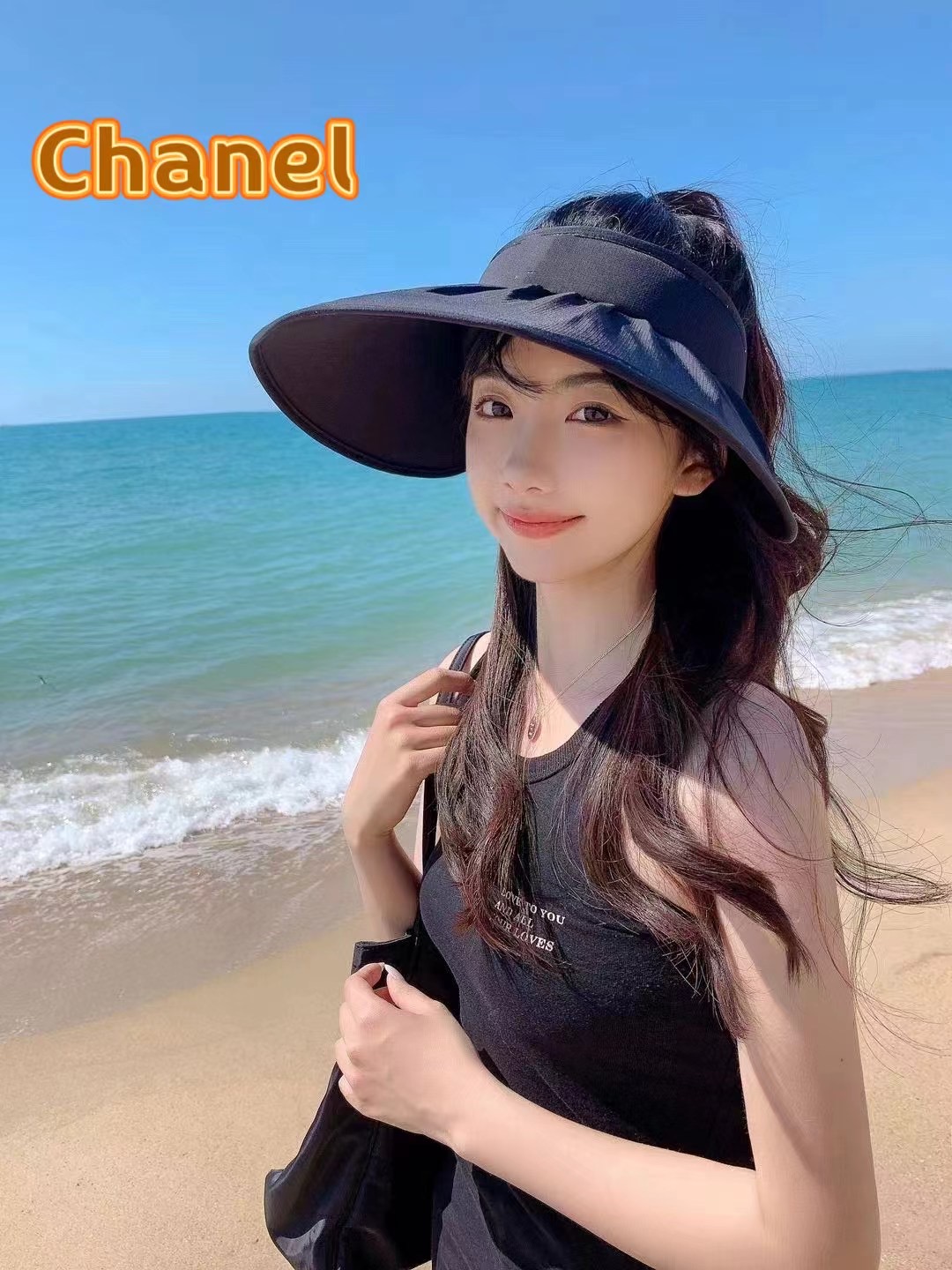 NO:226778,Chanel sun protection hat women summer big hat brim covers face protection UV sky top hat versatile face showing small seaside sun hat sun hat straw hat fisherman hat baseball hat, hat, chanel, espadrilles, hats19860909Chanel防晒帽女夏季大帽檐遮脸防紫外线空顶帽百搭显脸小海边遮阳太阳帽帽子草帽渔夫帽棒球帽,帽子,chanel,espadrilles,hats,hat