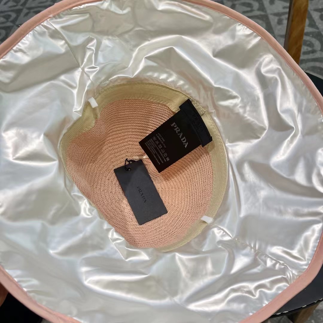 PRADA普拉达2025春款渔夫帽，遮阳防晒帽，出街必备