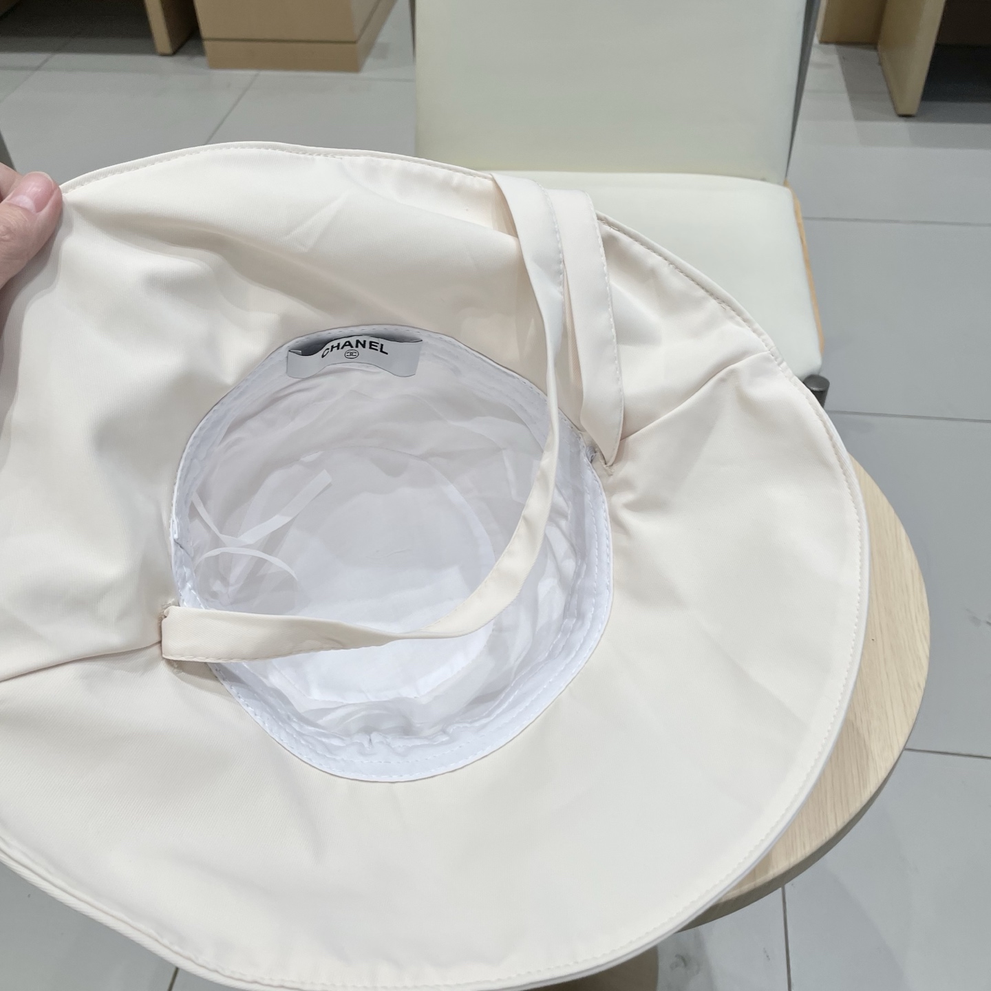 Chanel大帽檐防晒帽女夏季2025新款渔夫帽防紫外线遮阳帽骑车空顶太阳帽