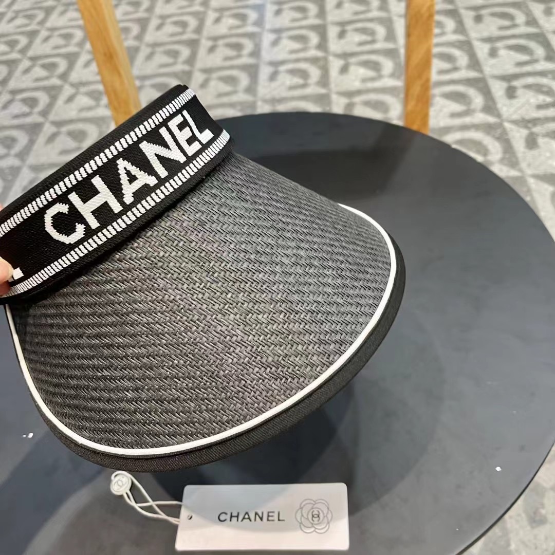  Chanel香奈儿遮阳帽，空顶草帽，可调节