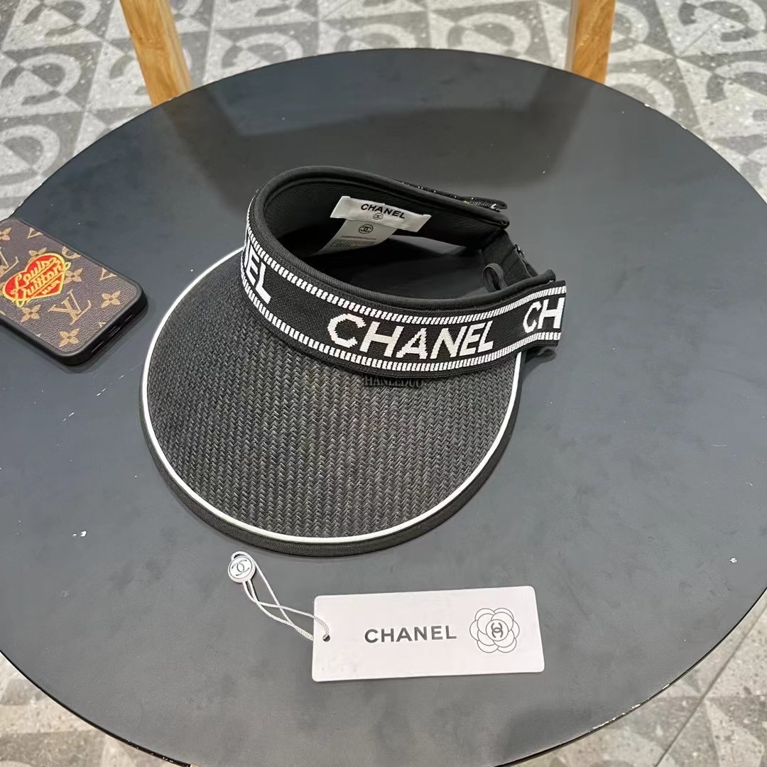  Chanel香奈儿遮阳帽，空顶草帽，可调节