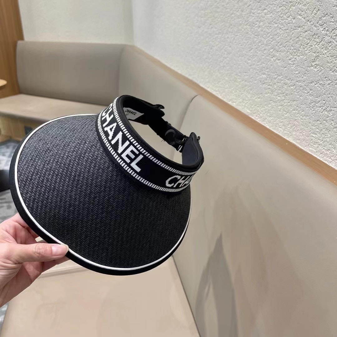  Chanel香奈儿遮阳帽，空顶草帽，可调节