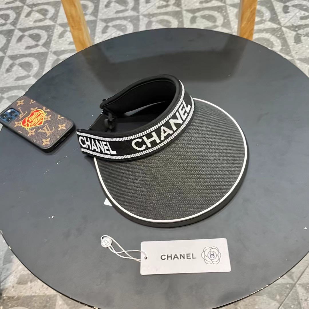  Chanel香奈儿遮阳帽，空顶草帽，可调节