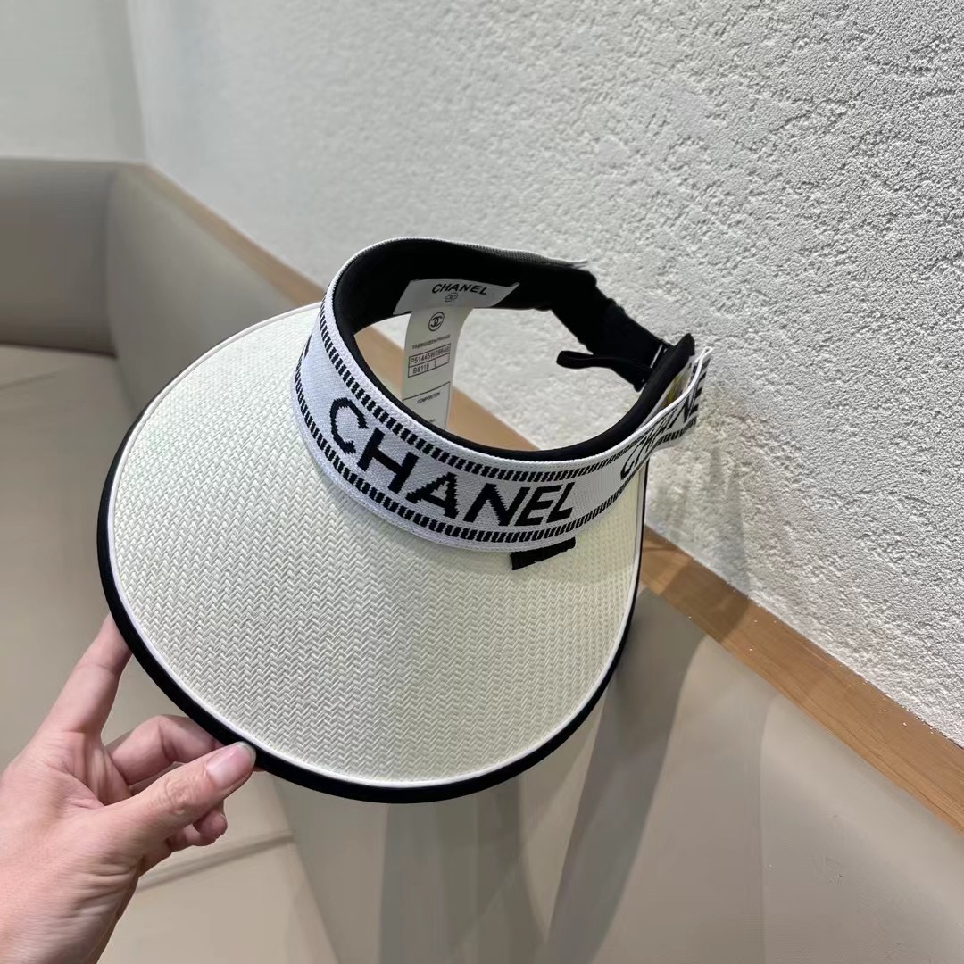  Chanel香奈儿遮阳帽，空顶草帽，可调节