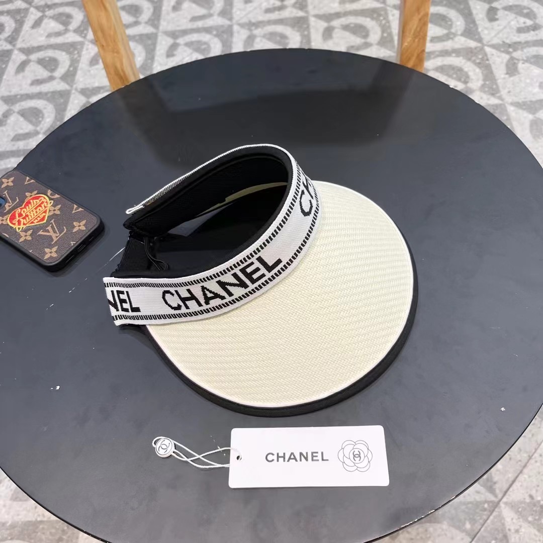  Chanel香奈儿遮阳帽，空顶草帽，可调节