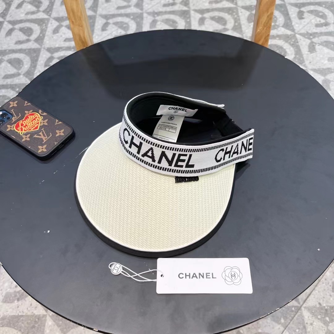  Chanel香奈儿遮阳帽，空顶草帽，可调节