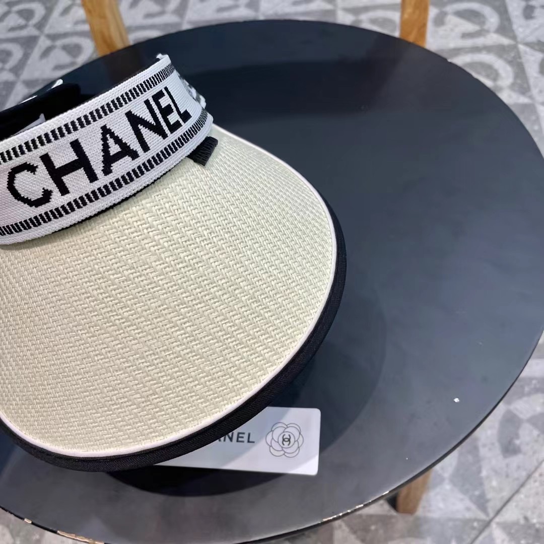 Chanel香奈儿遮阳帽，空顶草帽，可调节