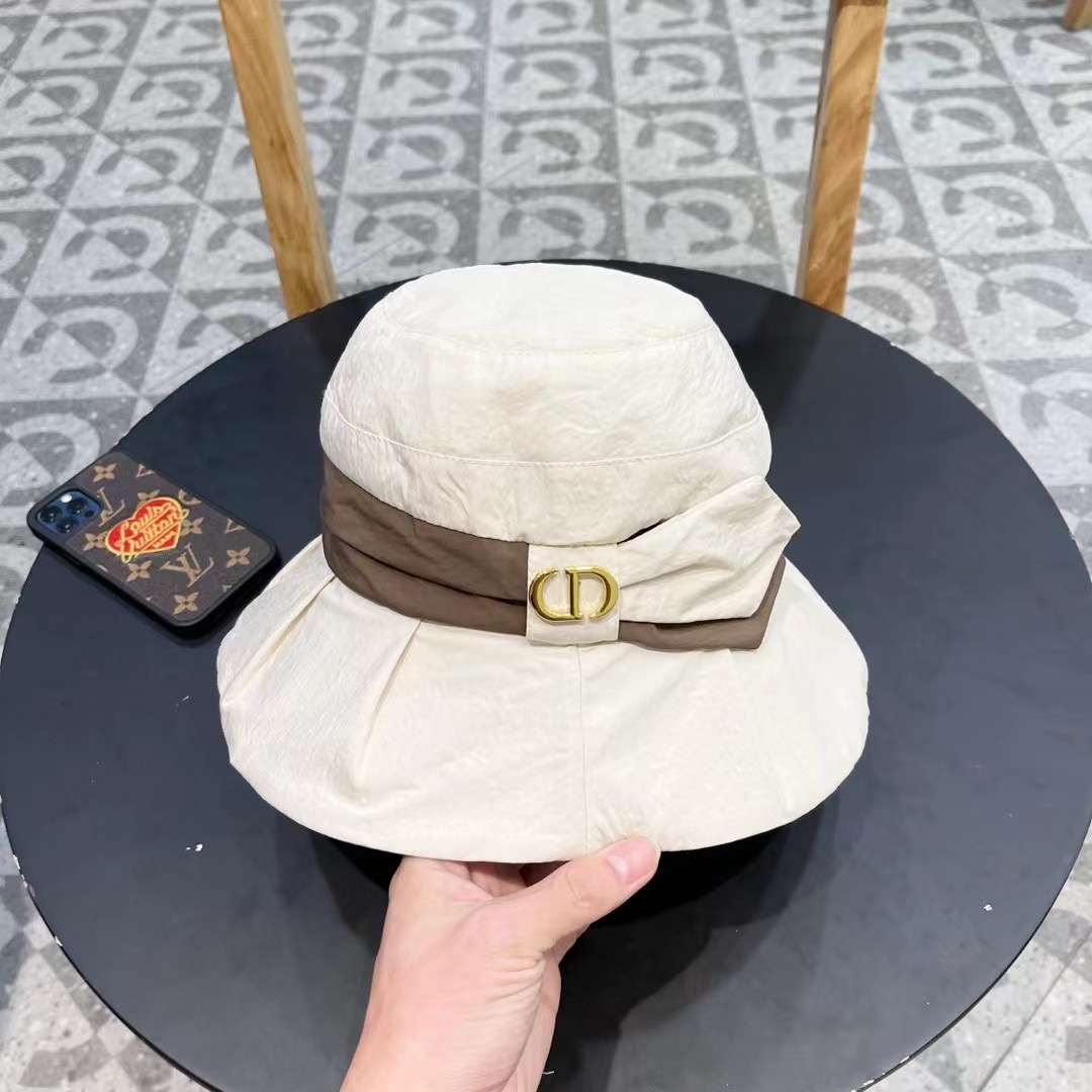 DIOR迪奥 薄款渔夫帽子女款新款夏天透气防晒遮阳帽显脸小户外速干盆帽