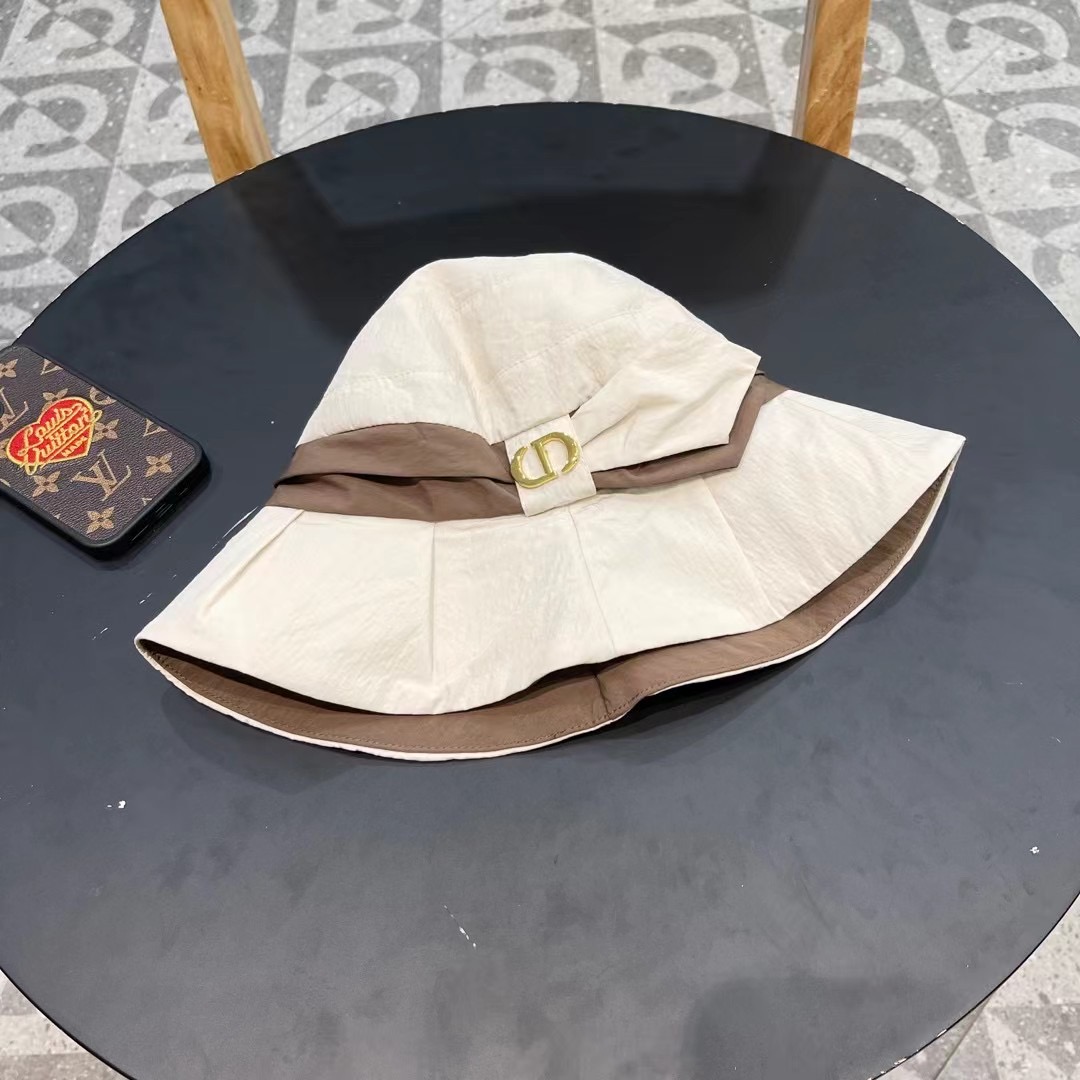 DIOR迪奥 薄款渔夫帽子女款新款夏天透气防晒遮阳帽显脸小户外速干盆帽