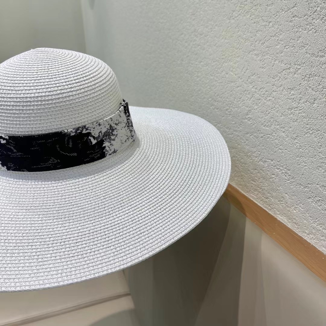 DIOR迪奥草帽❤️2026新款款圆大檐草礼帽草帽[爱心][爱心]做工细节精细，简约大方，百搭单品～出街