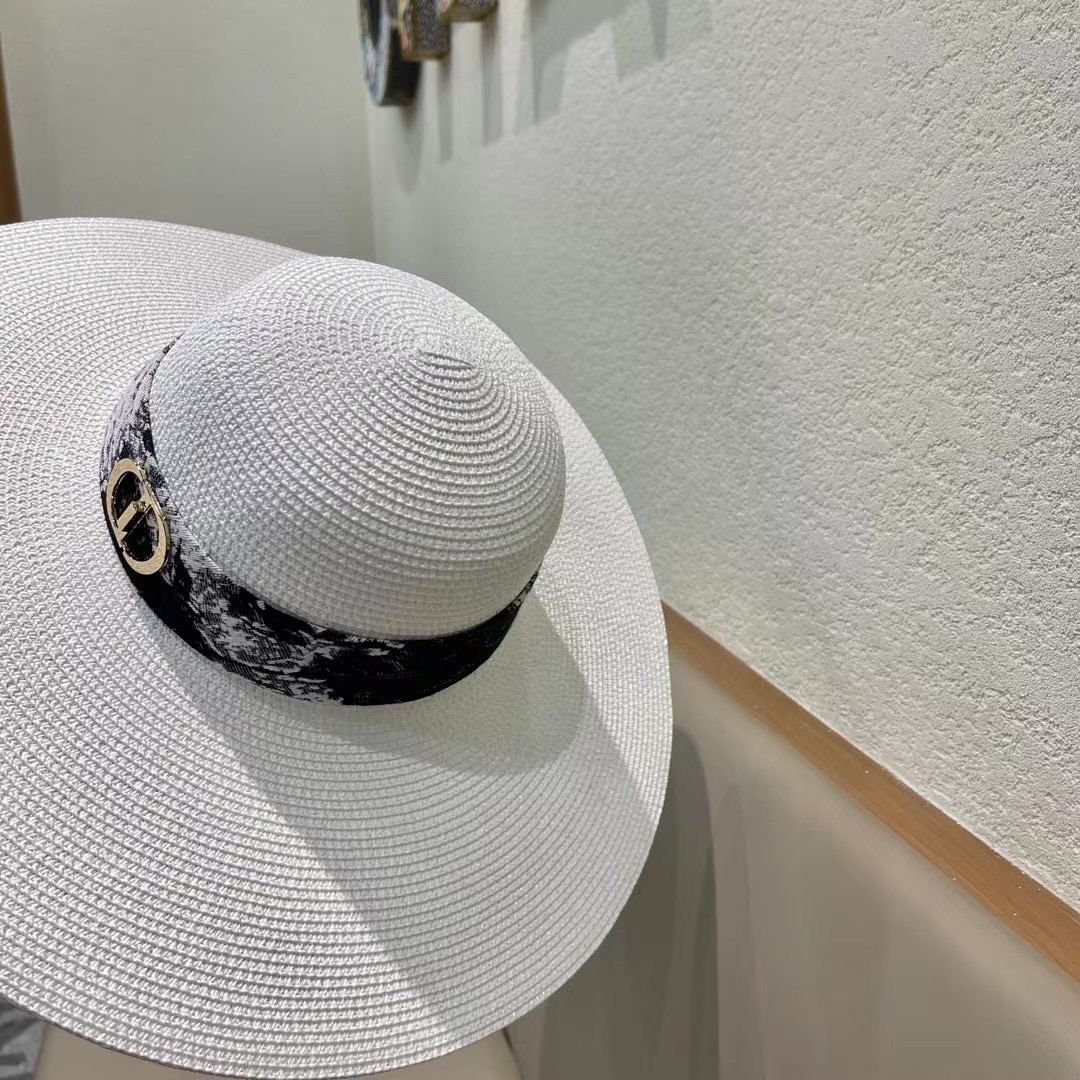 DIOR迪奥草帽❤️2026新款款圆大檐草礼帽草帽[爱心][爱心]做工细节精细，简约大方，百搭单品～出街