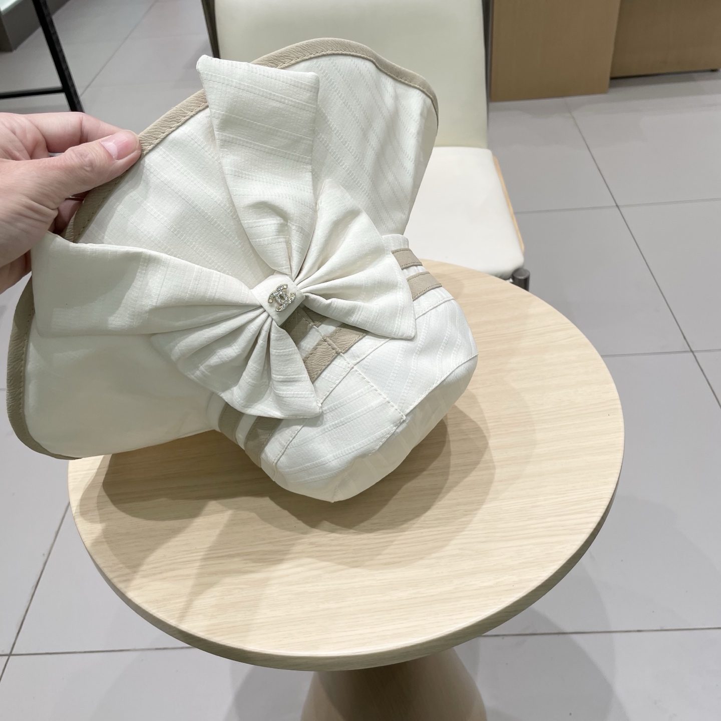  Chanel香奈儿2025新款渔夫帽女春夏季出游大檐防紫外线遮阳帽韩版蝴蝶结太阳帽