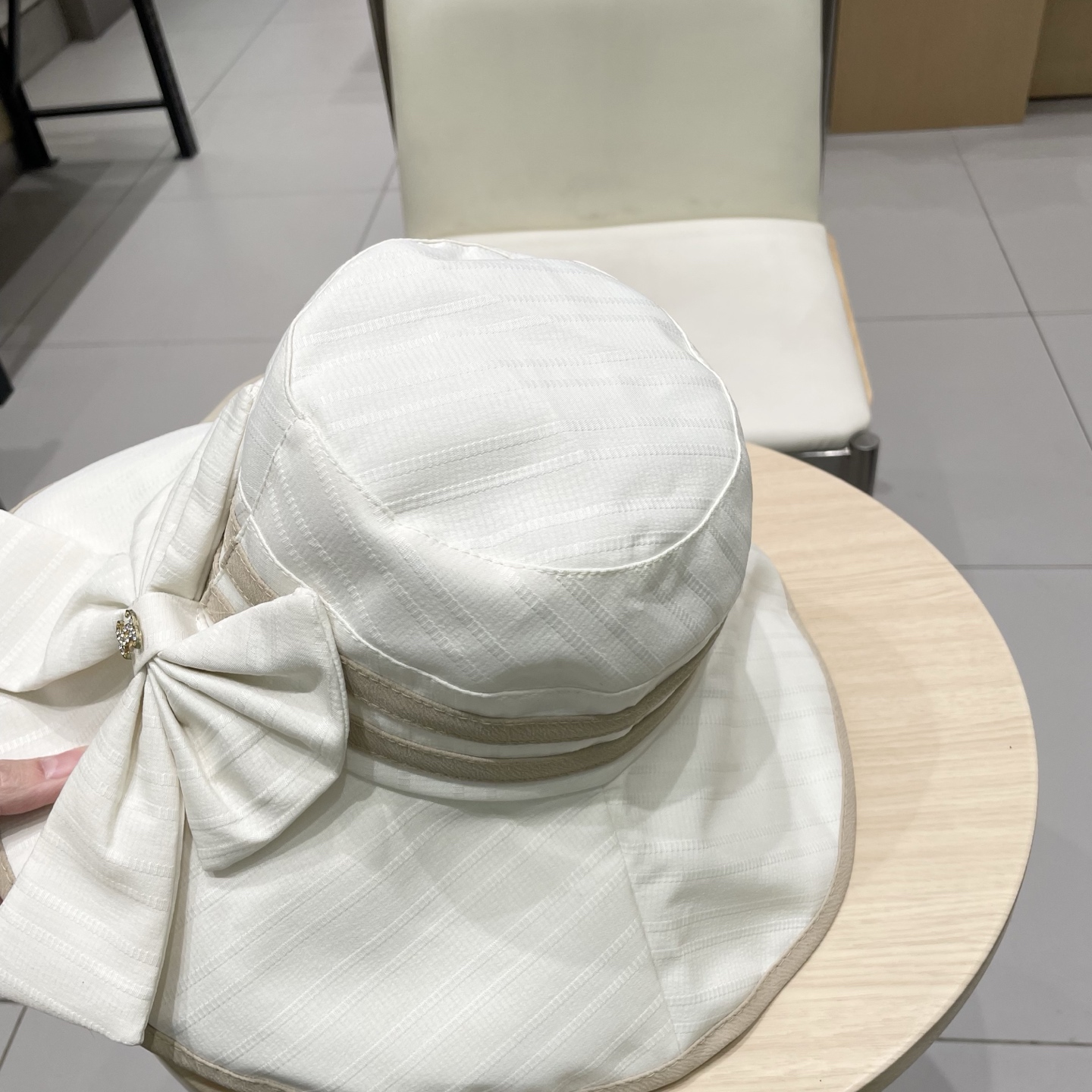  Chanel香奈儿2025新款渔夫帽女春夏季出游大檐防紫外线遮阳帽韩版蝴蝶结太阳帽